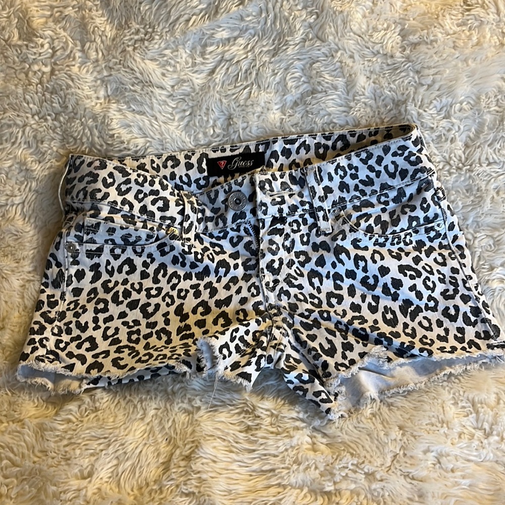 Guess shorts. Animal print. Gently used.